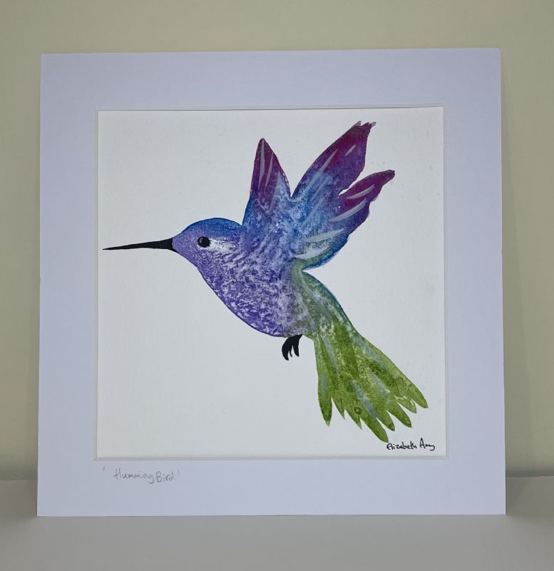 Hummingbird Original Watercolour Painting Illustration